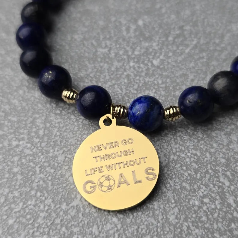Custom Women's Soccer Team Beaded Bracelet